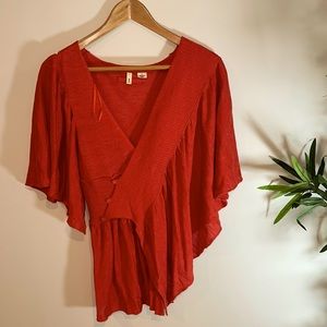Anthropologie Moth  V neck  Wrap Asymmetrical sweater size M/L